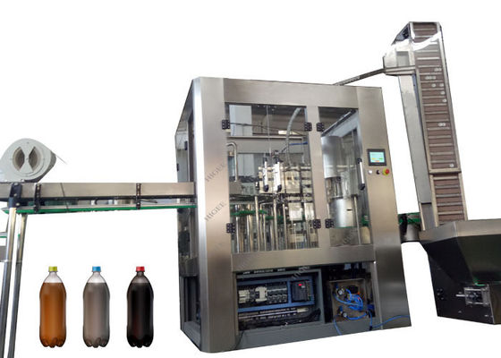 3 In 1 Monoblock Carbonated Soft Drink Filling Machine 10 Capping Head supplier
