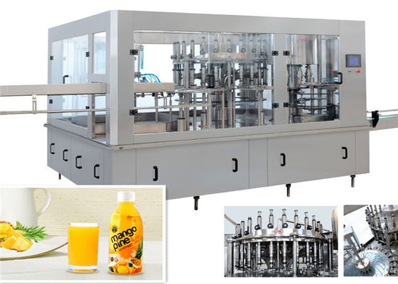 Electric Driven Monoblock Liquid Filling Machine / Mango Juice Bottling Equipment supplier