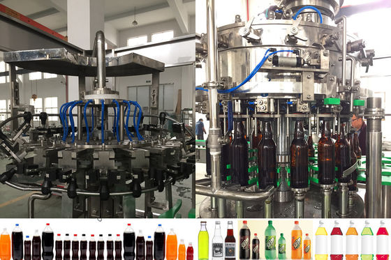 Isobaric filling Water / Juice Filling Machine With 18 Filling  Head supplier